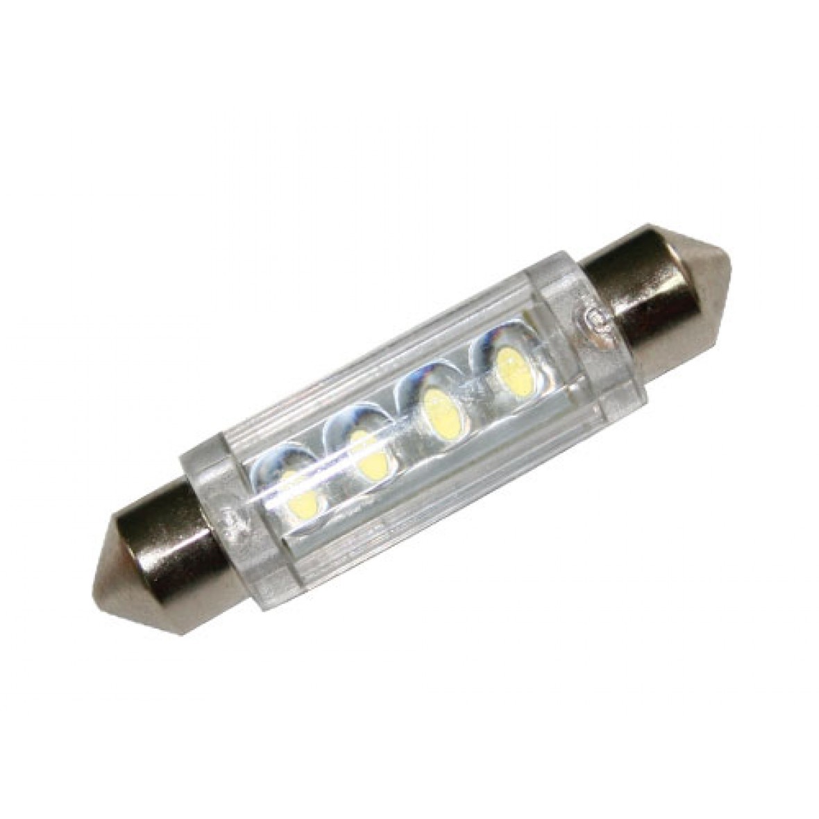 Vendita LAMPADINA SILURO 4 LED 12 volt 41mm - LAMPADINE - FARI E