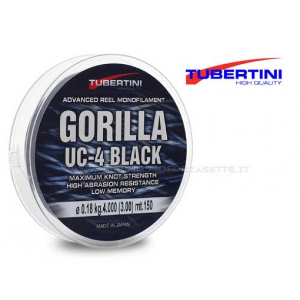 Monofilo Tubertini Gorilla Uc-4 Black 1000mt da Ø 0,22 a Ø 0,25 mm