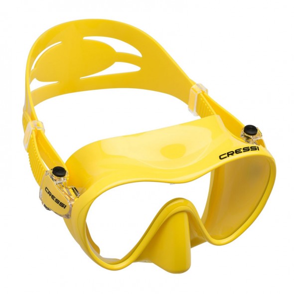 Maschera subacquea Cressi Sub F1 in silicone giallo