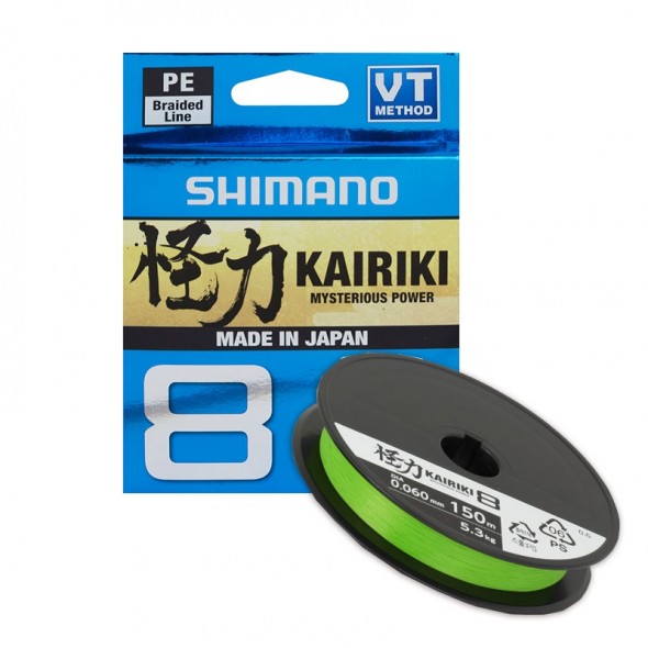 Trecciato Shimano Kairiki 8 - Metri 150 Colore Green