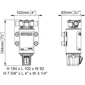 Pompa Marco UP1-JR 12V 28 lit/min travaso liquidi con inversione flusso