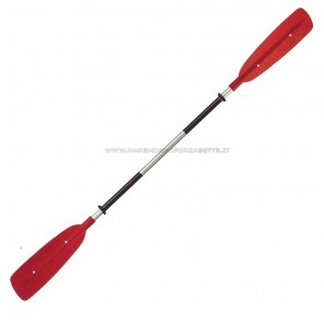 Pagaia Canoa e Kayak Fusto Alluminio 210 cm Pala Rossa