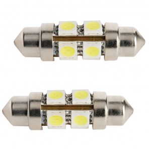 Lampadine 4 LED a Siluro mm 31 conf 2 pezzi