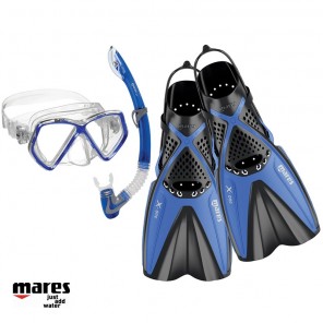 Set maschera con pinne Mares X-One Blu per bambini