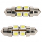 Lampadine 4 LED a Siluro mm 31 conf 2 pezzi