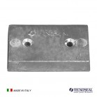 Piastra in zinco Anodo per Flaps mm 110x67x20h