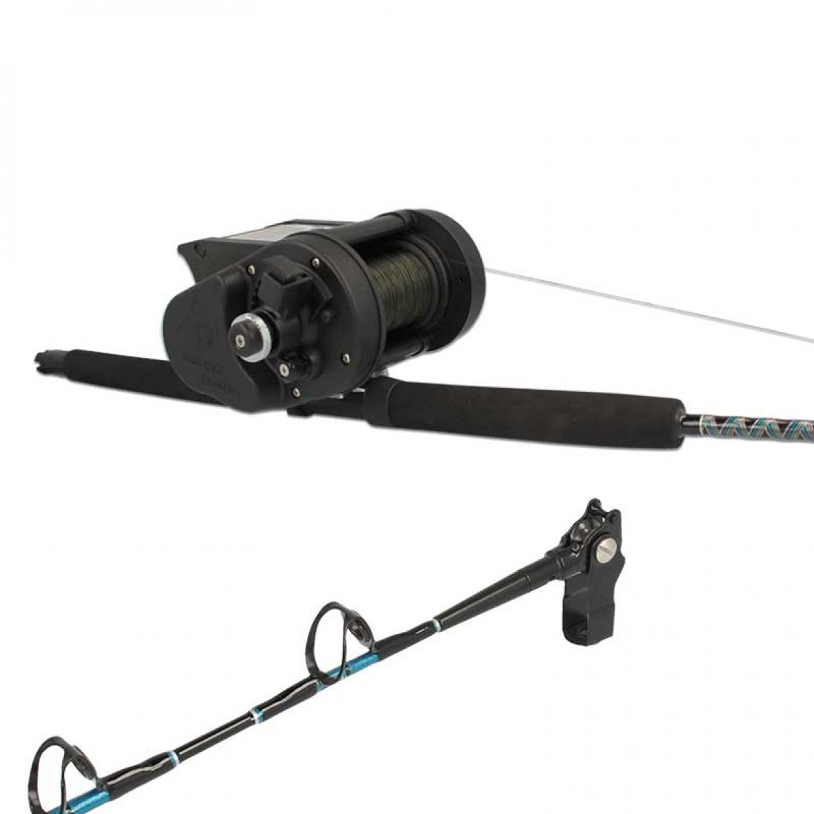 Kristal Fishing XL638 electric fishing reel with Halibut rod