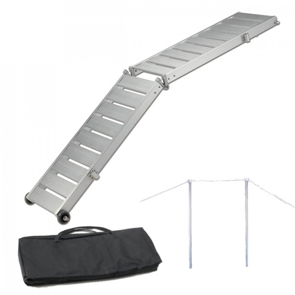 Aluminum folding boat gangway 2.00 meters Complete Kit
