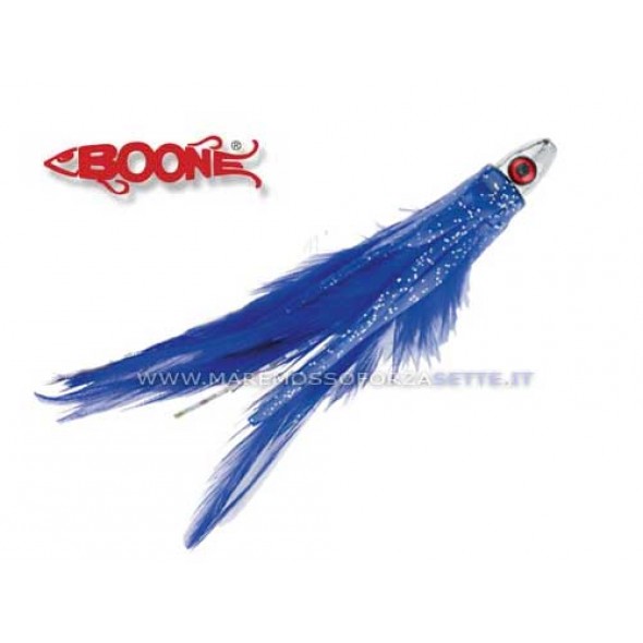 Artificial Boone Feather Jig Blue Head 2pcs
