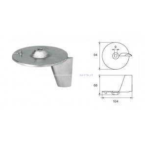 Zinc Anode for outboard engines Honda - 41107-ZV5-000