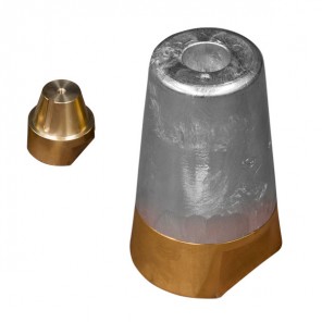 Zinc conical full cone for Radice type propeller shaft