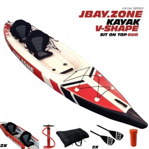 Inflatable Canoe Kayak in Drop-Stitch Jbay.zone V-Shape Duo