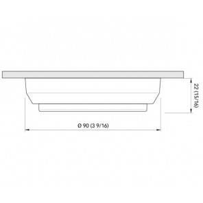 Quick Tim Cs 2w Ip40 Natural White Led Ceiling Light 90mm With Switch