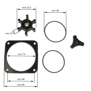 Replacement impeller for electric toilet with gasket 50.209.90