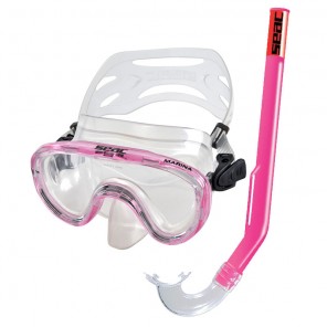 Maschera per bambini Seac Sub Marina rosa con tubo
