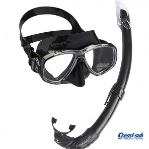 Cressi Sub Perla Mask with Snorkel BLACK