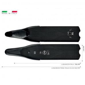 C4 Carbon fins model Minimal foot pocket 400 assembled
