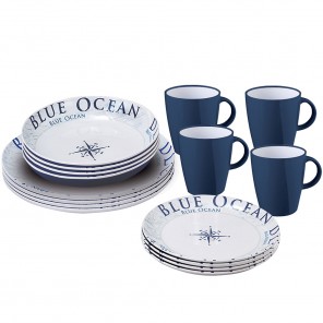 Brunner Blue Ocean Lunch Box crockery set 16 pieces